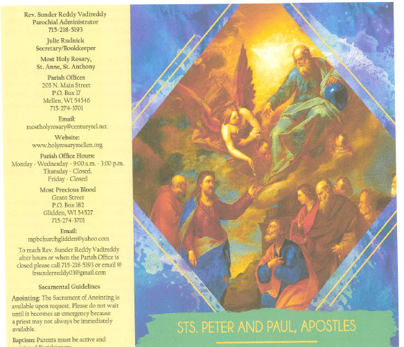 June 29, 2025 – 13th Sunday Ord Time