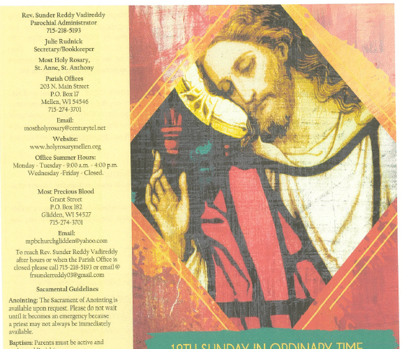 August 10, 2025 – 19th Sunday Ordinary Time