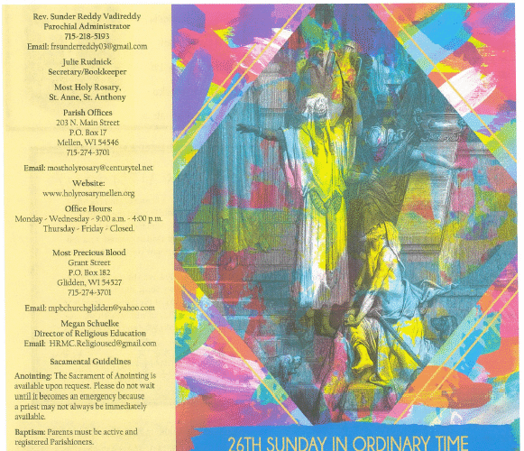 September 28, 2025 – 26th Sunday Ordinary Time