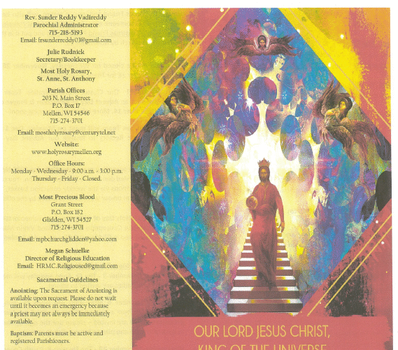 November 23, 2025 – Solemnity Christ the King