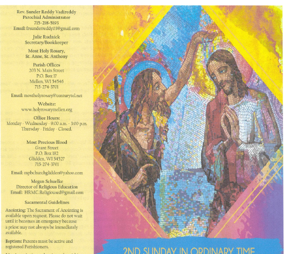 January 18,2026 – The 2nd Sunday Ord. Time