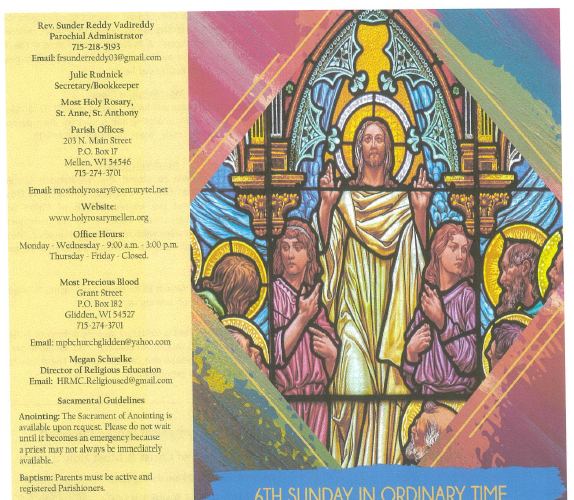 February 15, 2026  Sixth Sunday Ordinary Time