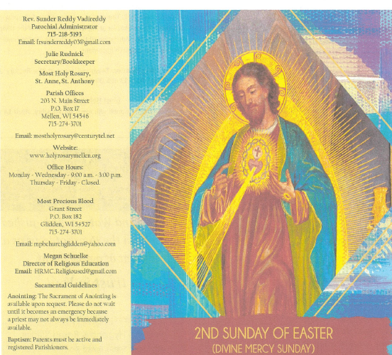 April 12, 2026 – Divine Mercy Sunday