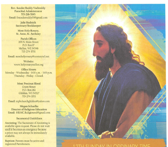 June 21, 2026 – 12th Sunday Ordinary Time