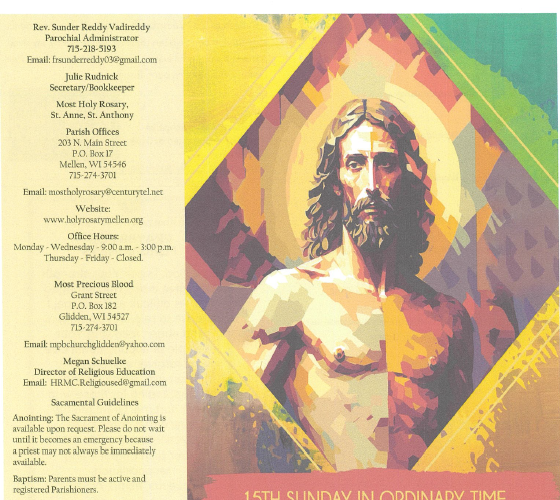 July 12, 2026 – 15th Sunday Ordinary Time