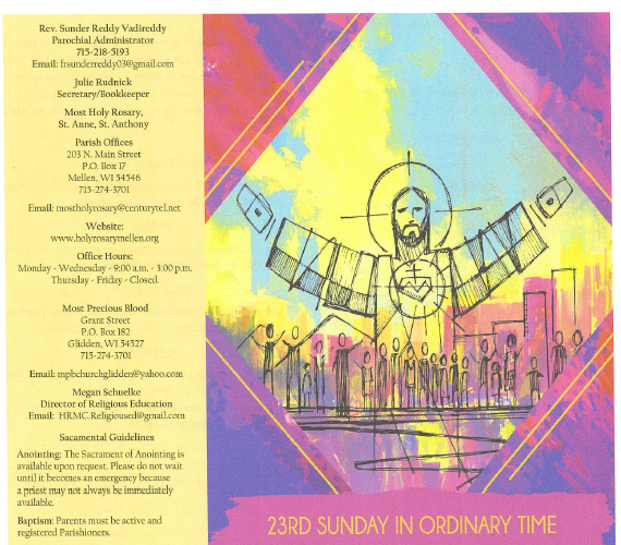 September 6 -23rd Sunday Ordinary Time