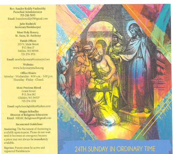 September 13 – 24th Sunday Ordinary Time